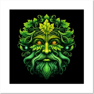 Beautiful Traditional Pagan Celtic Greenman Posters and Art